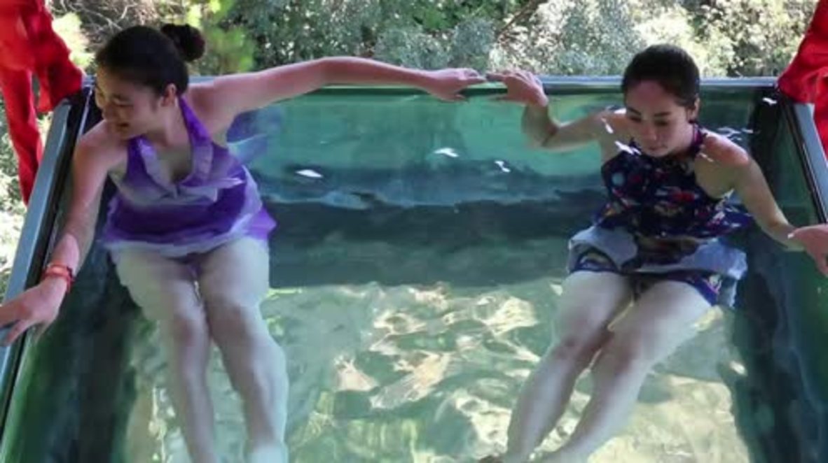 China: Brave bathers take a dip in world’s first high-altitude pool