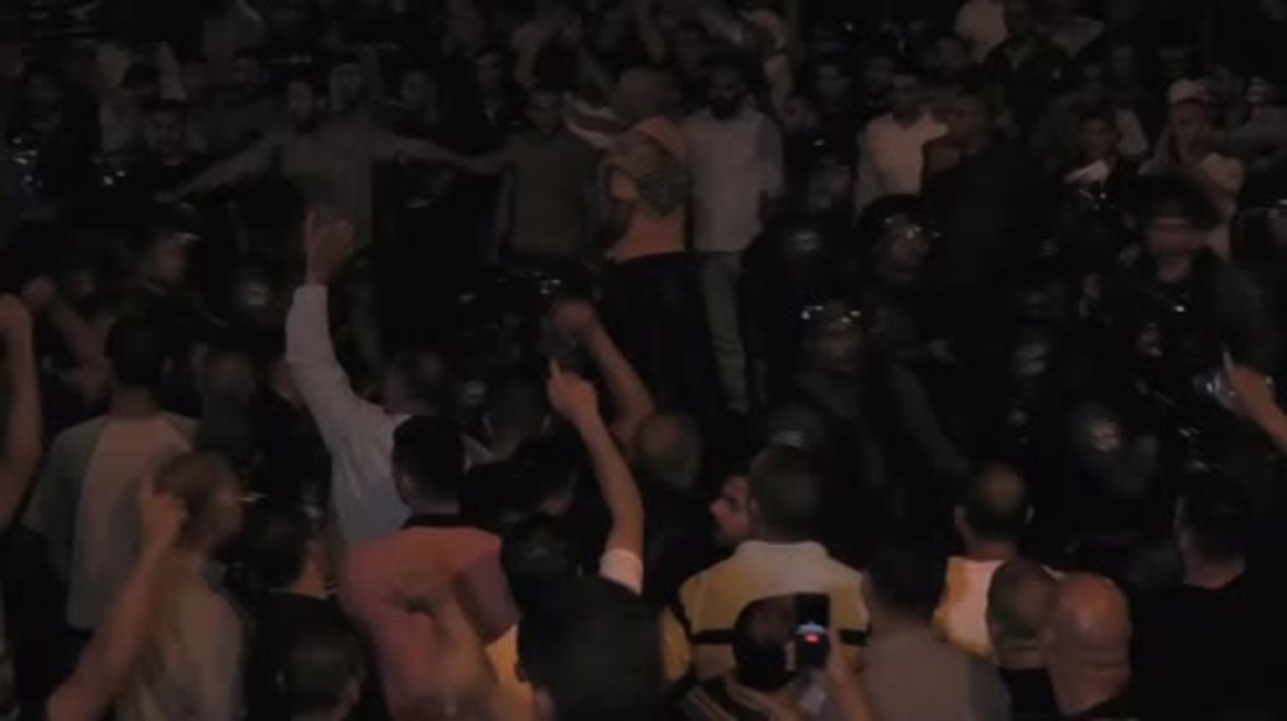 State of Palestine: Israeli security forces clash with worshippers in Ramallah following evening prayer