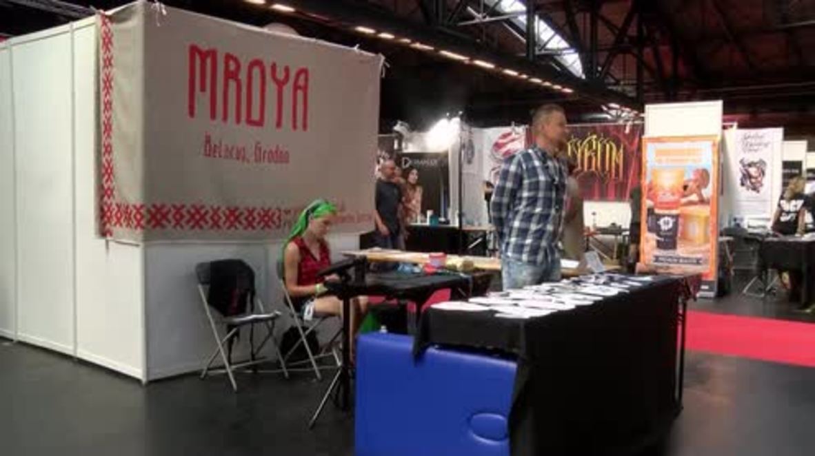 Germany: Belarussian ornament tattoos on offer at International Tattoo Convention