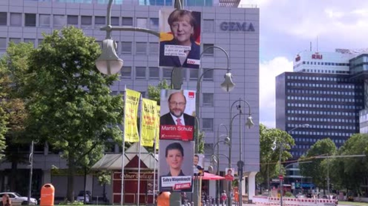 Germany: General election campaign posters plaster Berlin's streets