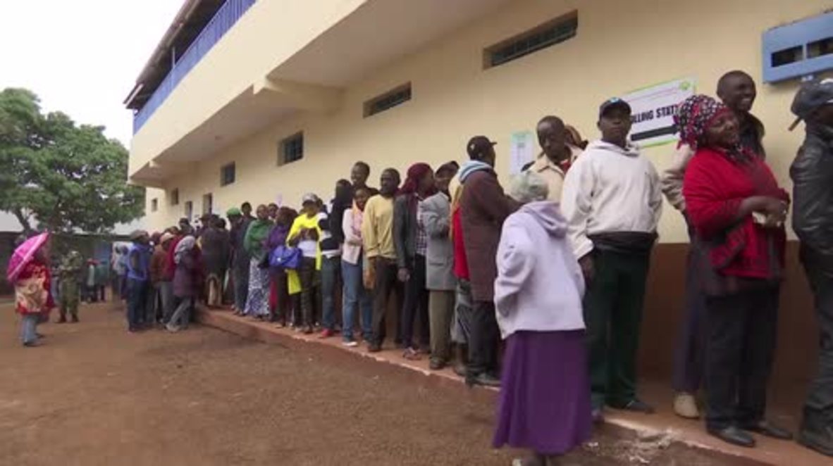 Kenya: Gatundu voters line up to cast ballots in presidential election