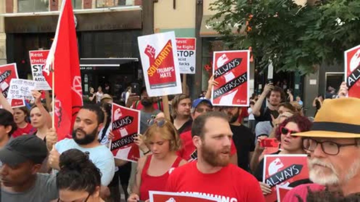 USA: NYC rallies in solidarity with Charlottesville