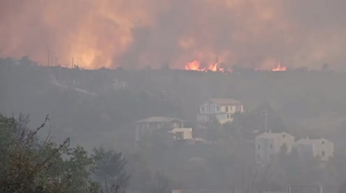 Greece: Massive wildfires rip through town just north of Athens