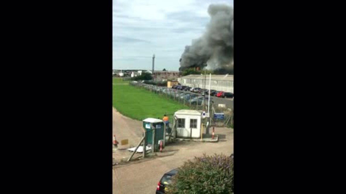 UK: 'Explosion' causes huge blaze at London airport