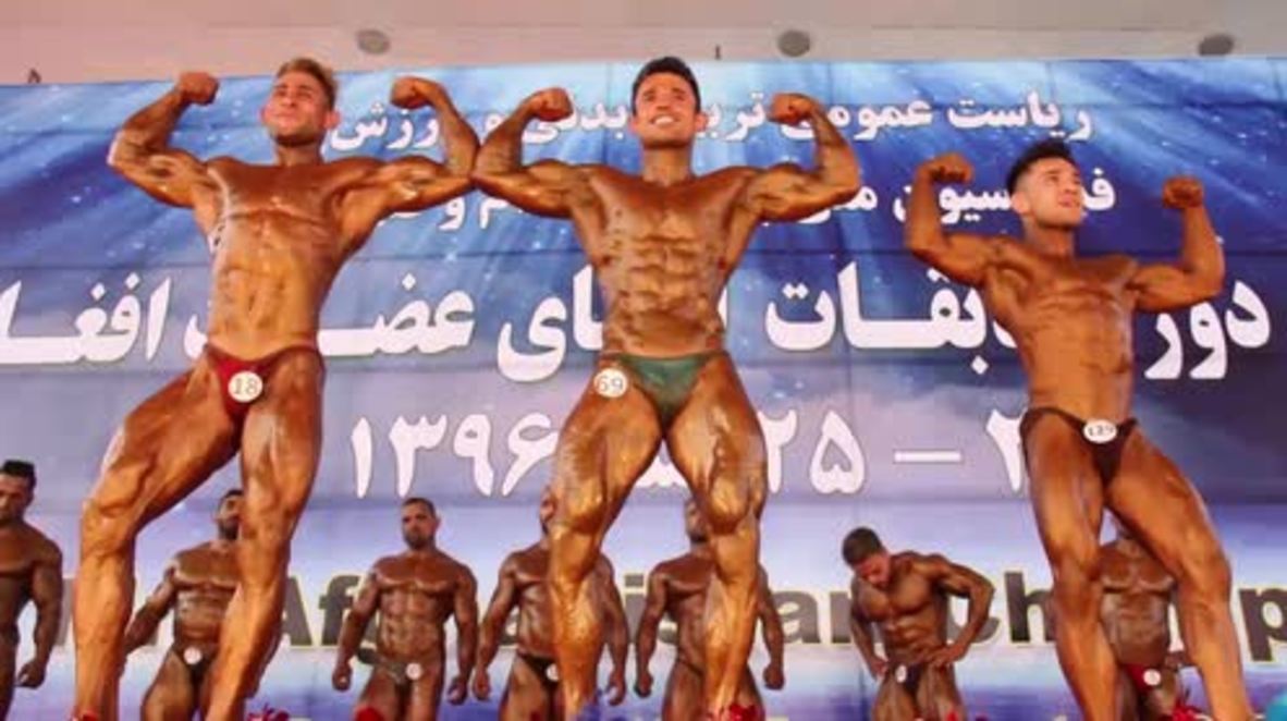 Pax, guns and buns - Bodybuilders flex to become Mr. Afghanistan 2017