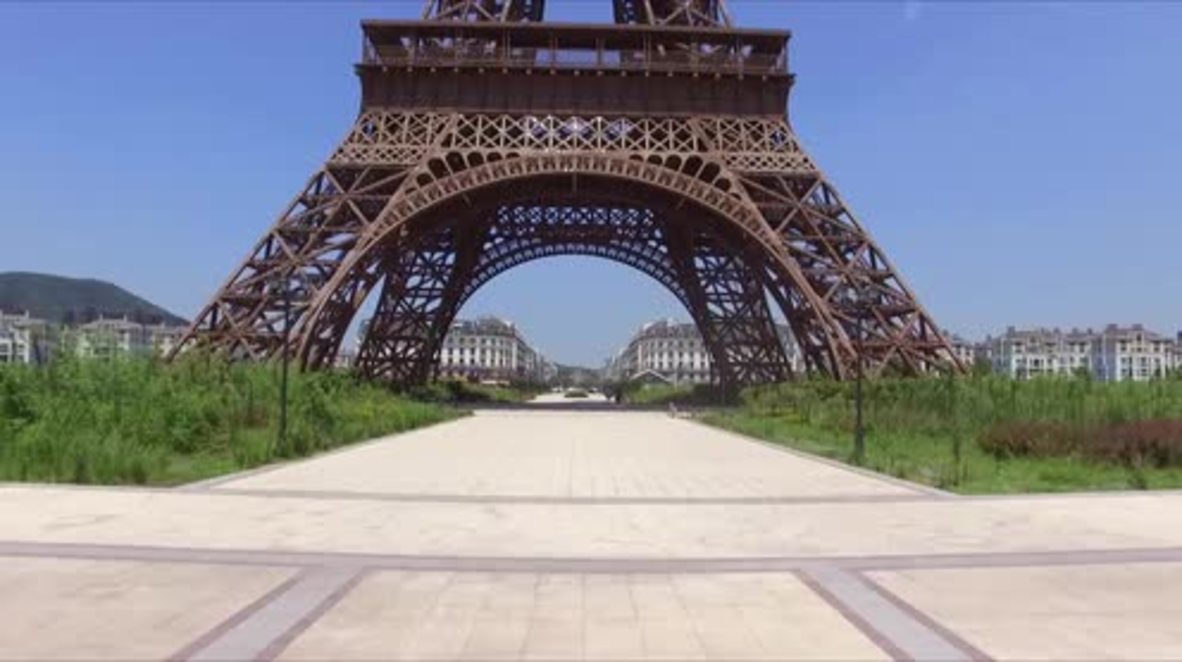 It's quiet, too quiet - drone roves over China's abandoned 'Paris'
