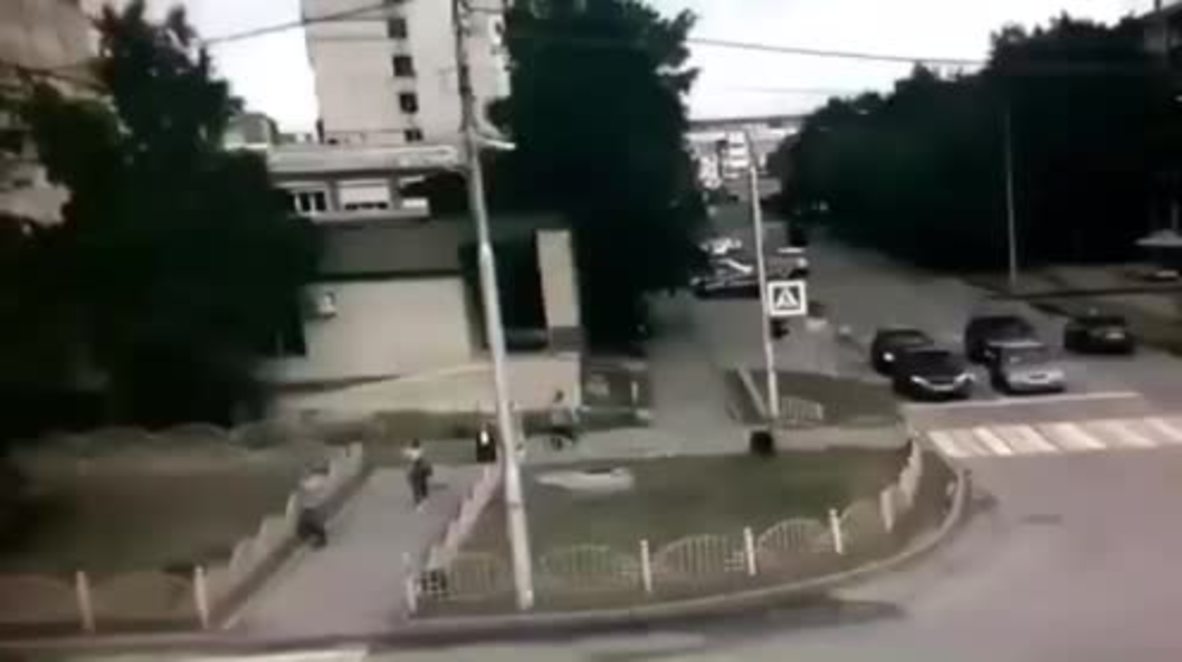 Russia: CCTV footage captures moment Surgut attacker shot by police