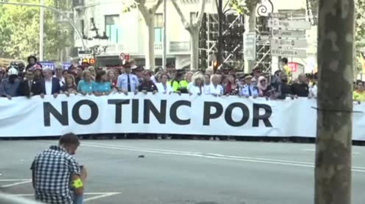 Spain: 'I'm Not Afraid' - thousands march through Barcelona in anti-terrorism demo
