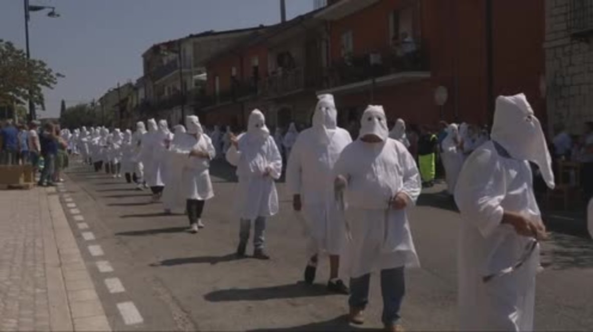 Whipping Boys: Self-flagellation festival in Italy draws crowds and blood *GRAPHIC*