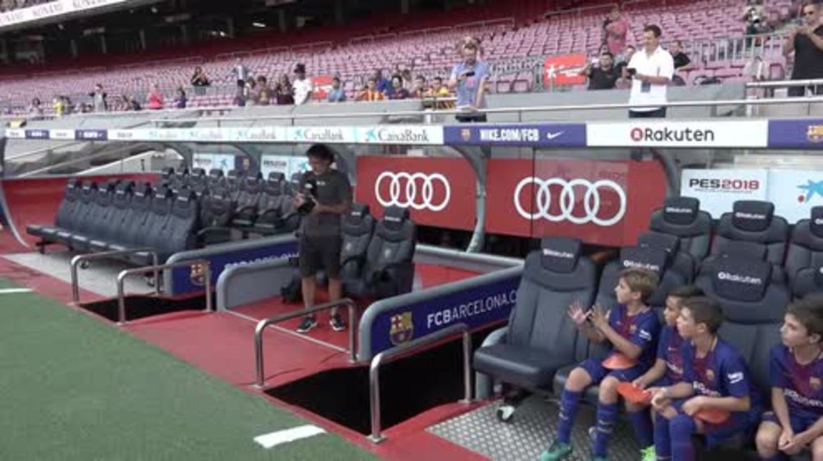 Spain: Barcelona's most expensive signing ever Dembele unveiled at the Nou Camp