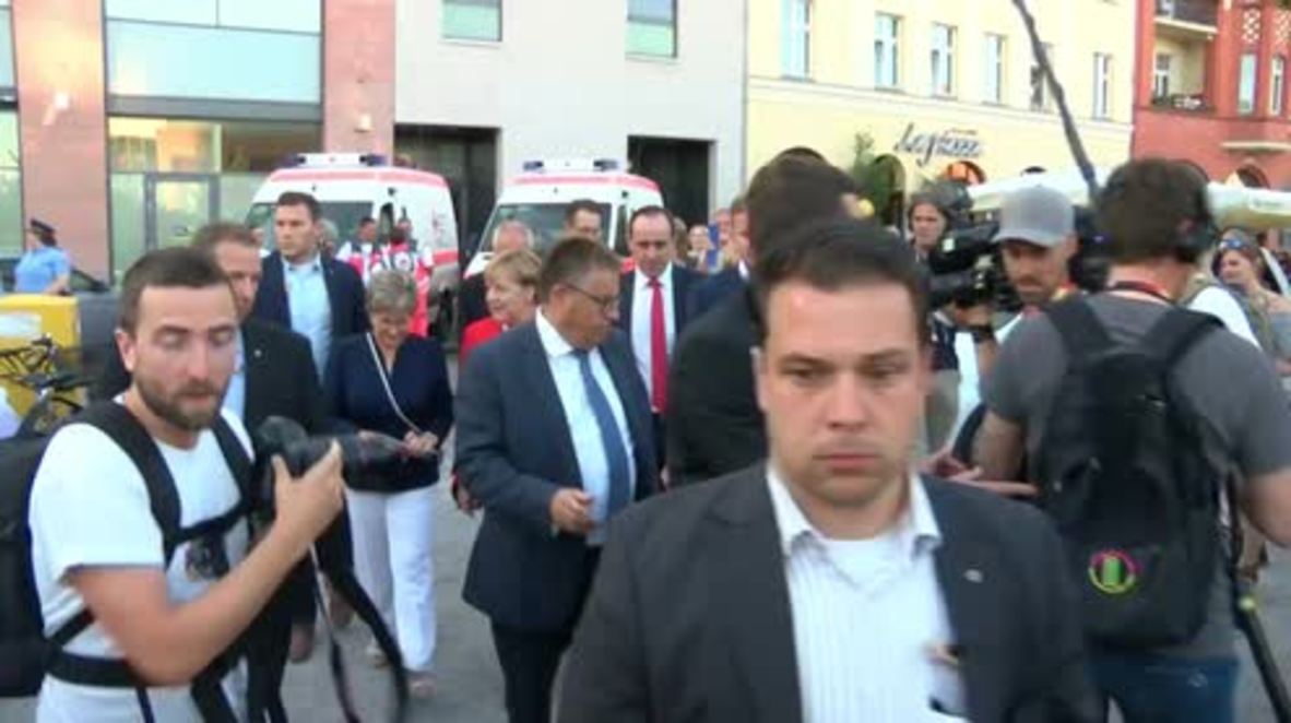 Germany: Merkel whistled over at campaign rally in Brandenburg