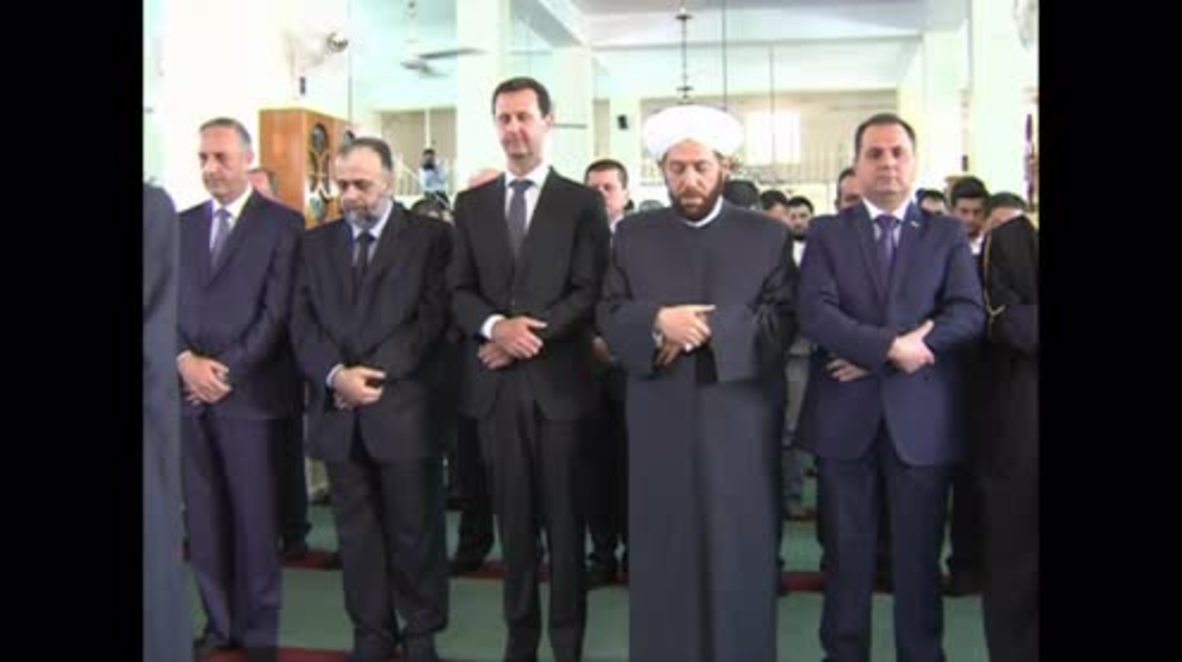 Syria: Assad attends Eid al-Adha service in liberated Qara