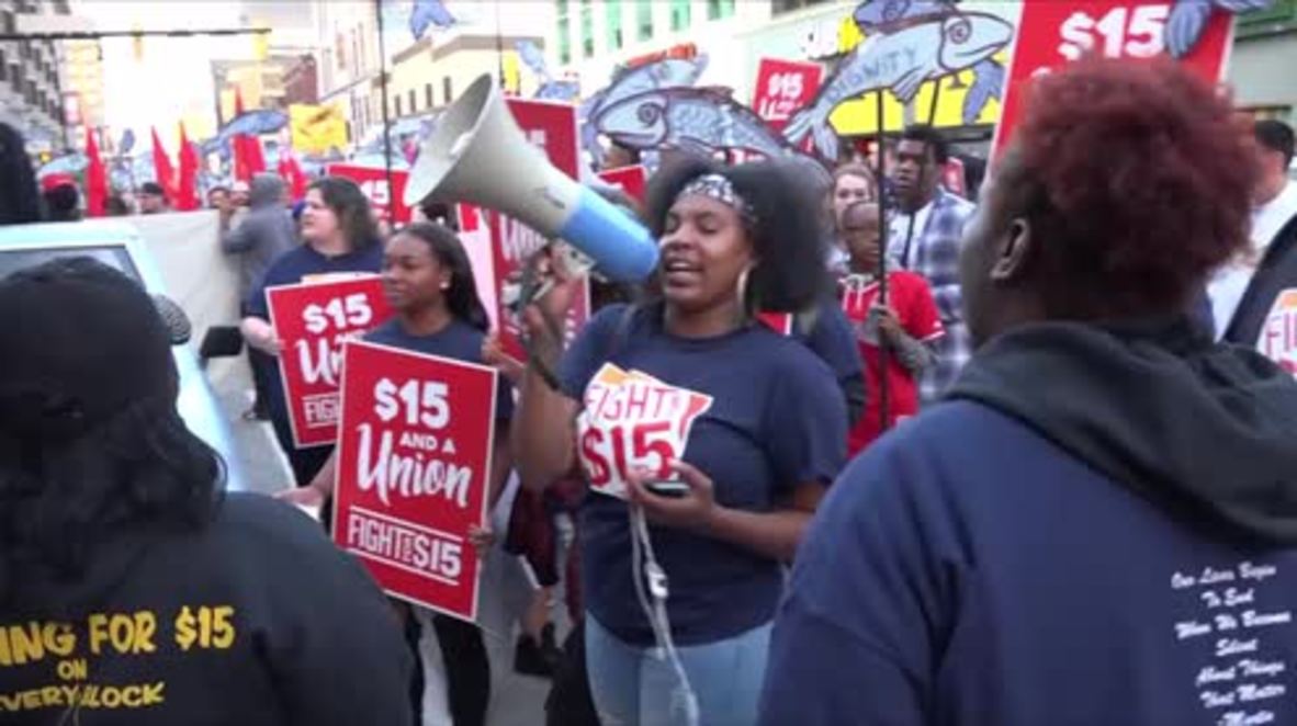 USA: Strike! Workers call for $15 minimum wage on Pittsburgh Labour Day