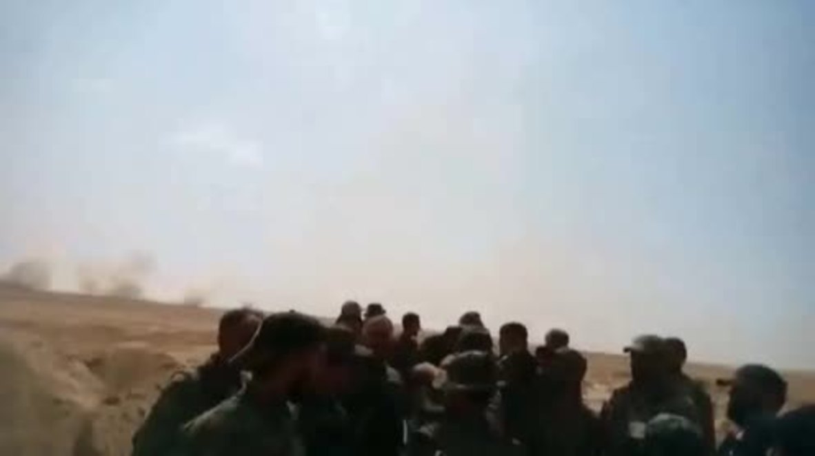 Syria: SAA soldiers celebrate after breaking 3-year long IS siege of Deir ez-Zor