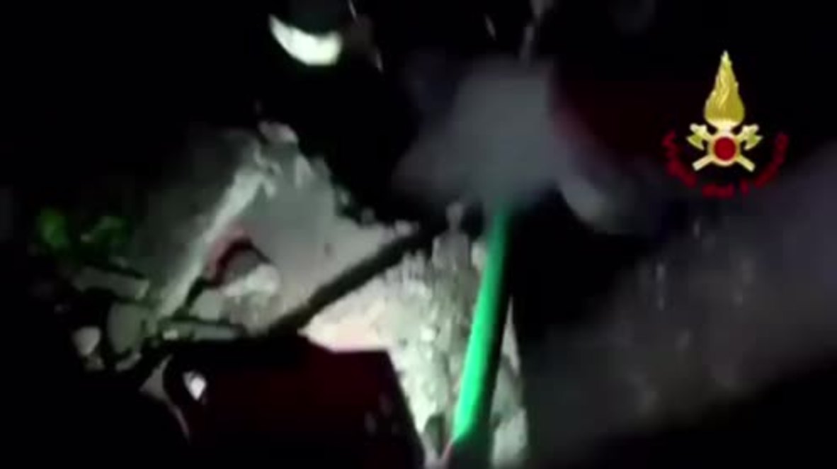 Heroic Italian firefighters rescue pup from perilous drainpipe