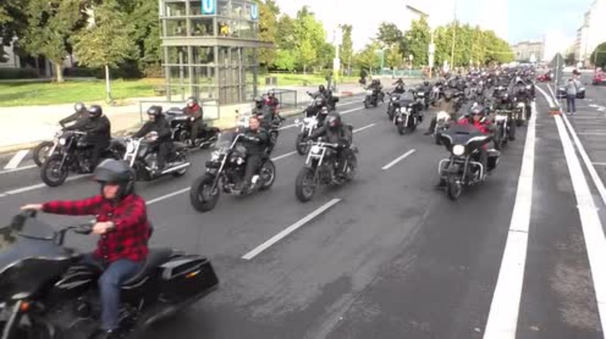 Germany: 200 Hells Angels protest ban on insignia in Berlin