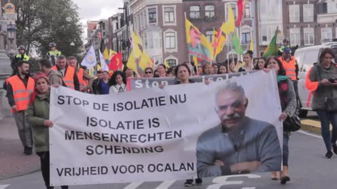 Netherlands: Kurdish protesters demand Ocalan's release in Amsterdam