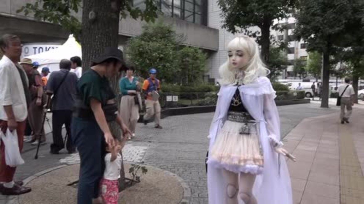Not quite human, not quite doll... fashion model causes a stir in Tokyo