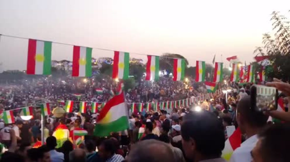 Iraq: Erbil residents hold pro-independence rally ahead of upcoming referendum