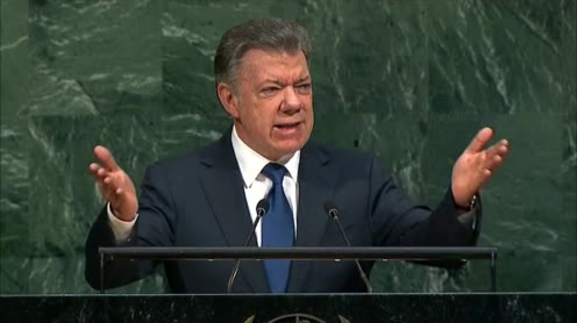 UN: Colombian President calls for response to 'war on drugs' and Venezuela crisis