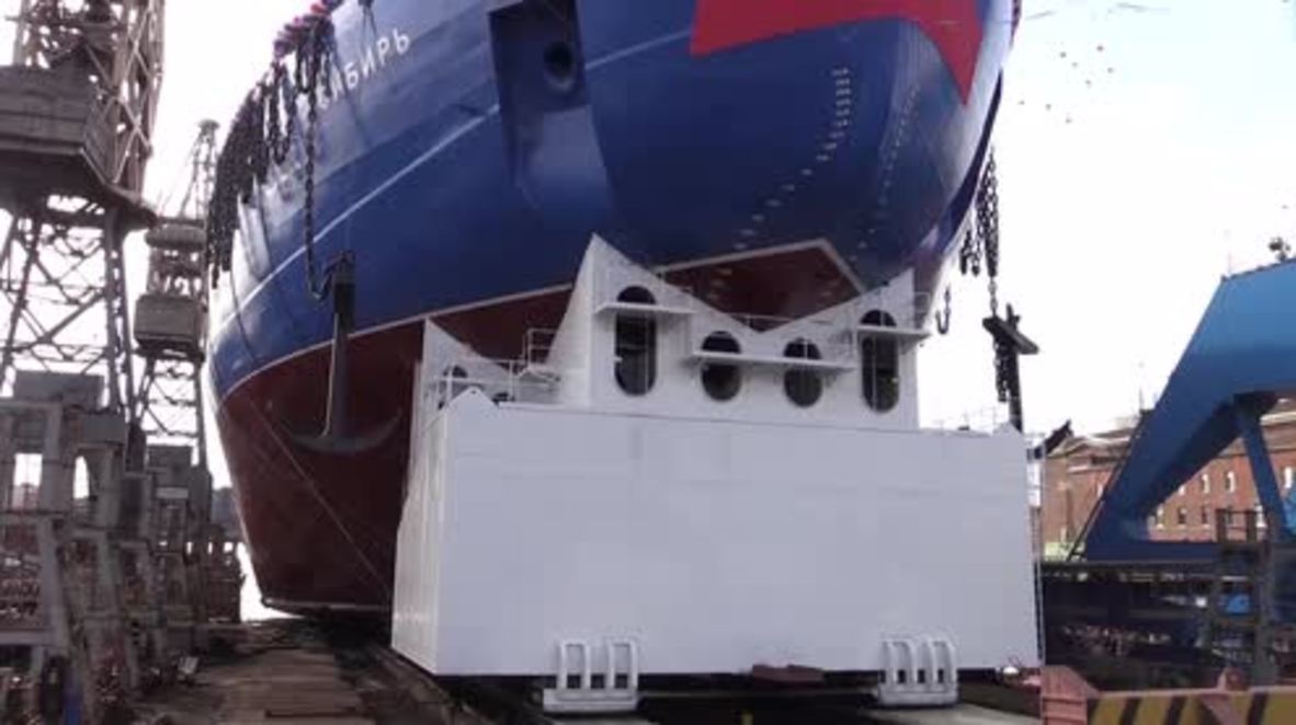 Russia: First Russian serially-produced nuclear icebreaker launched in St Petersburg