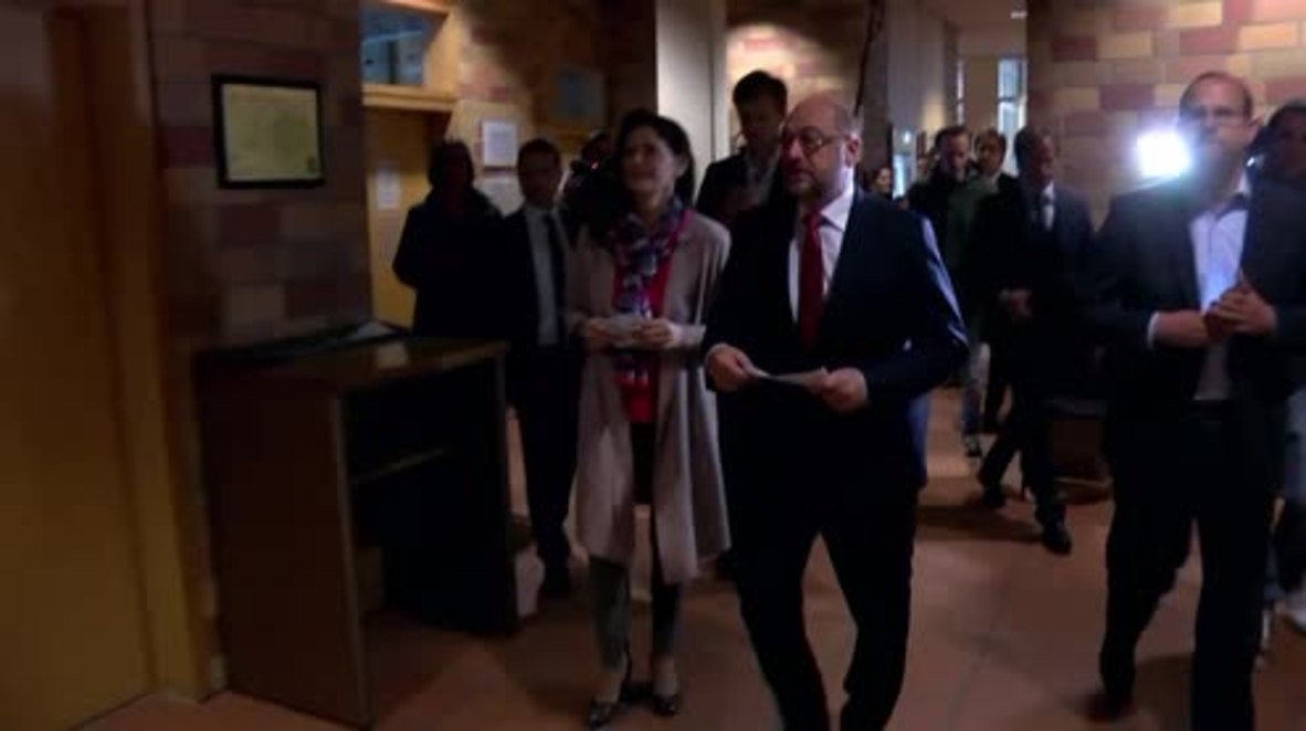 Germany: SPD's Schulz casts vote in federal election