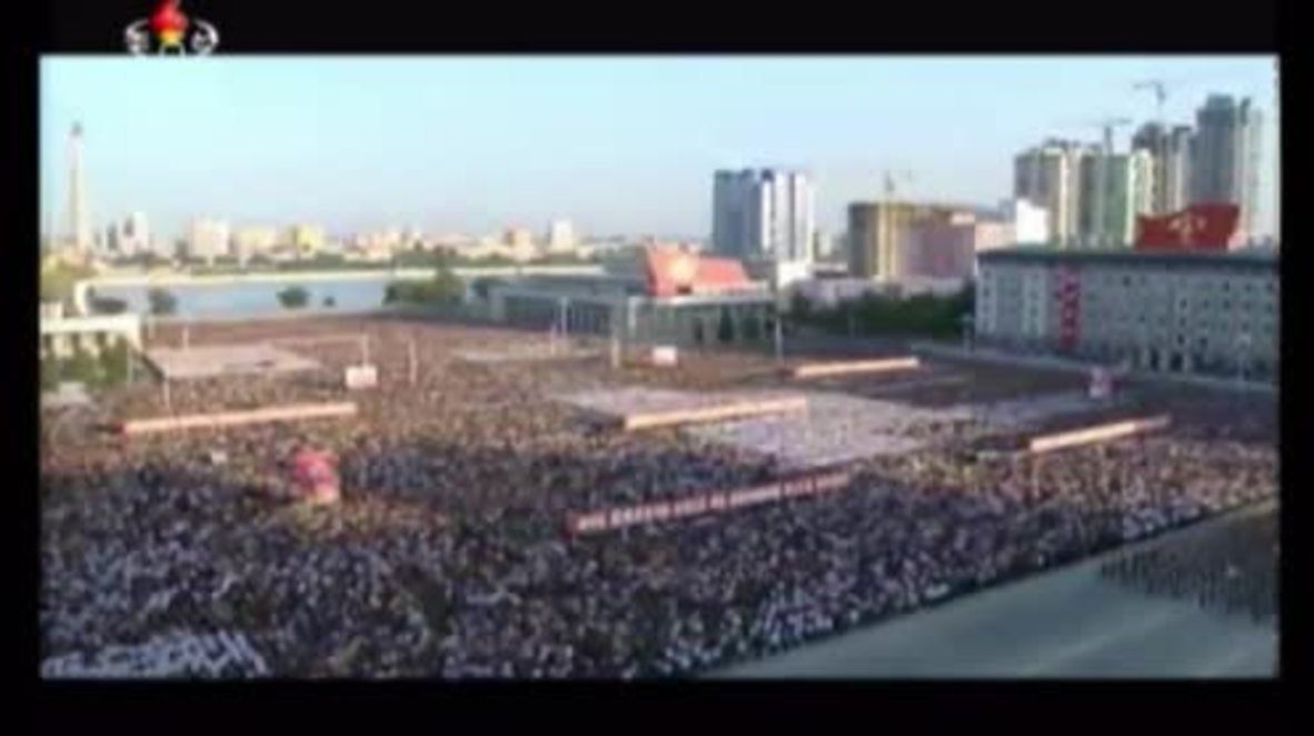 North Korea: Mass rally held in support of Kim Jong-un against Donald Trump