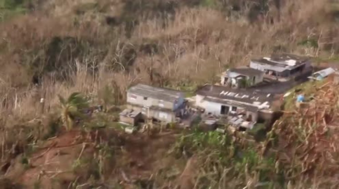Puerto Rico: 'HELP '- Rescue team responds to desperate plea by Maria-stricken family