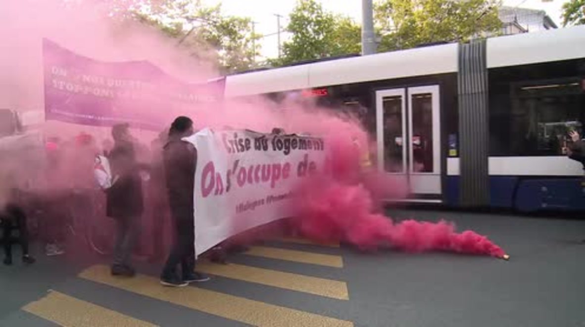 Switzerland: Activists demand affordable housing in Geneva protest march