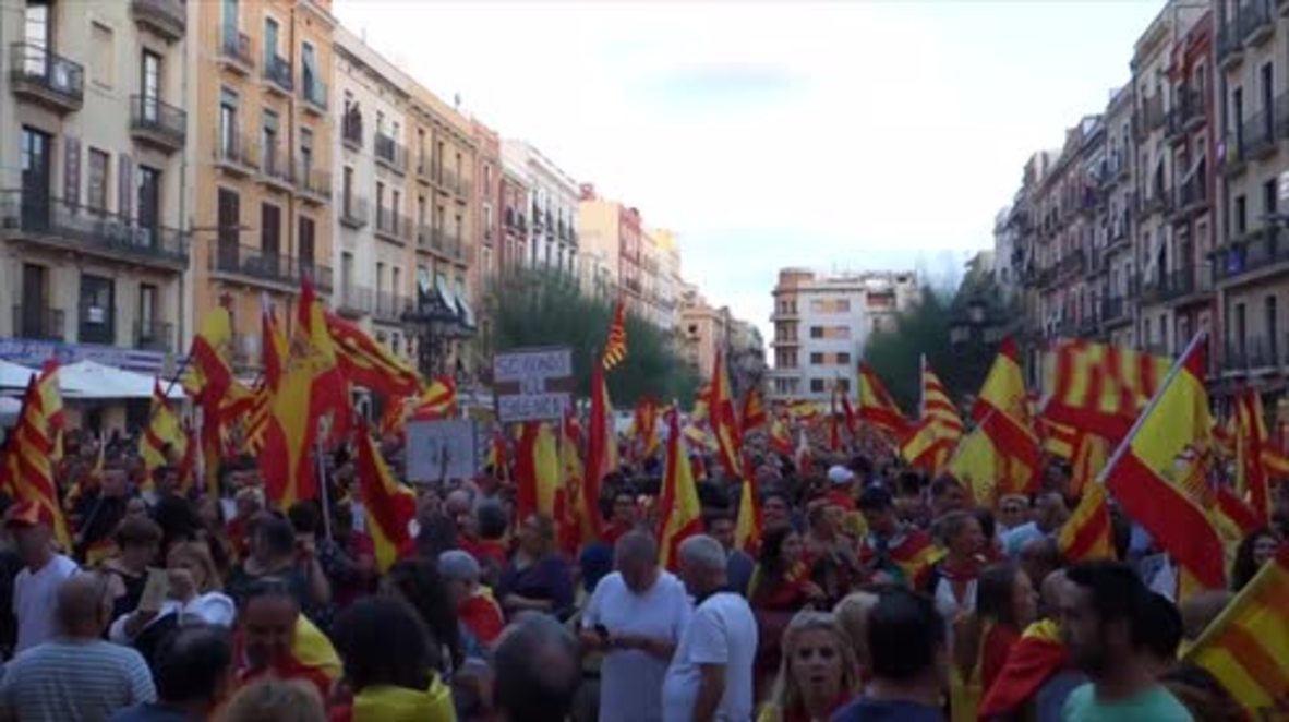 Spain: 'Stop being the silent majority' – anti-Independence rally held in Tarragona