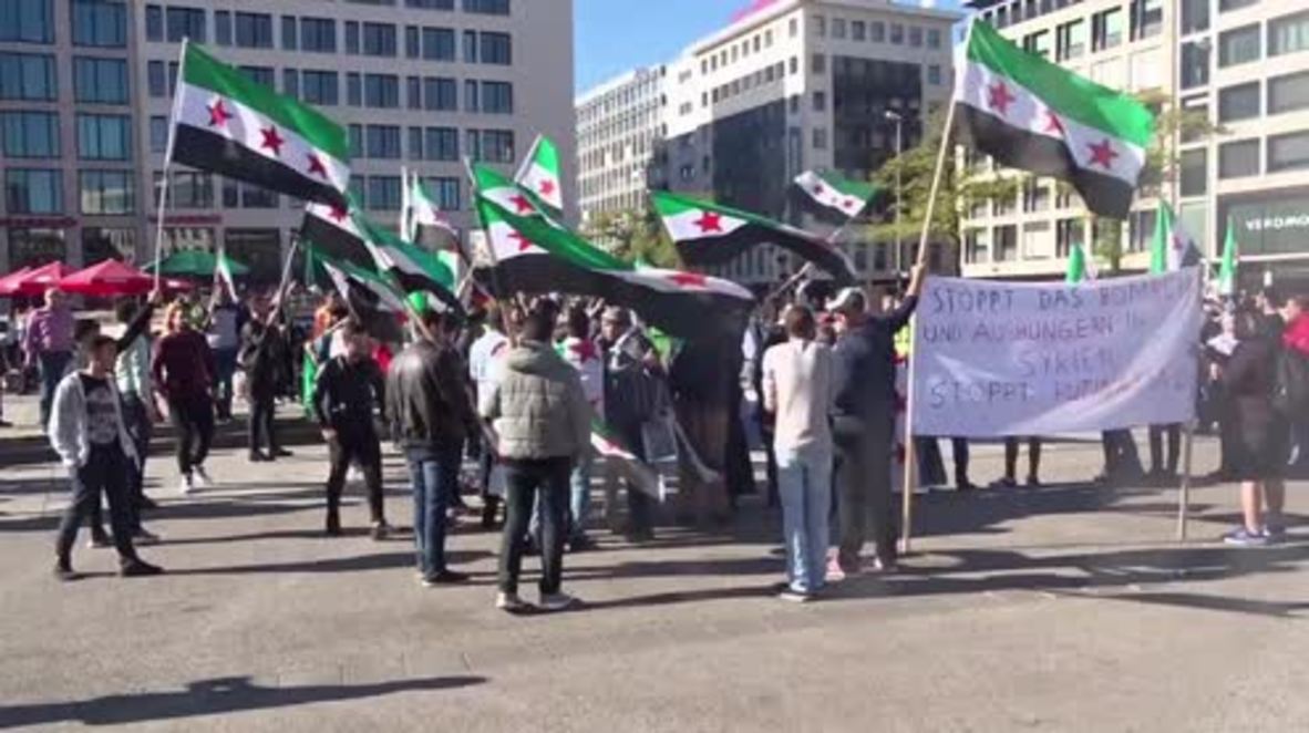 Germany: Protesters denounce Assad and Putin in Frankfurt to mark 'Day of Rage'