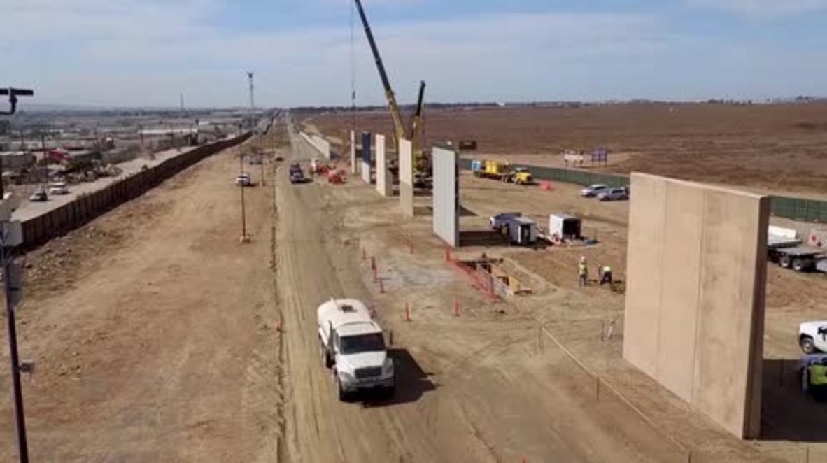 USA: Trump’s ‘big, beautiful’ wall one step closer to reality as prototypes get erected near San Diego