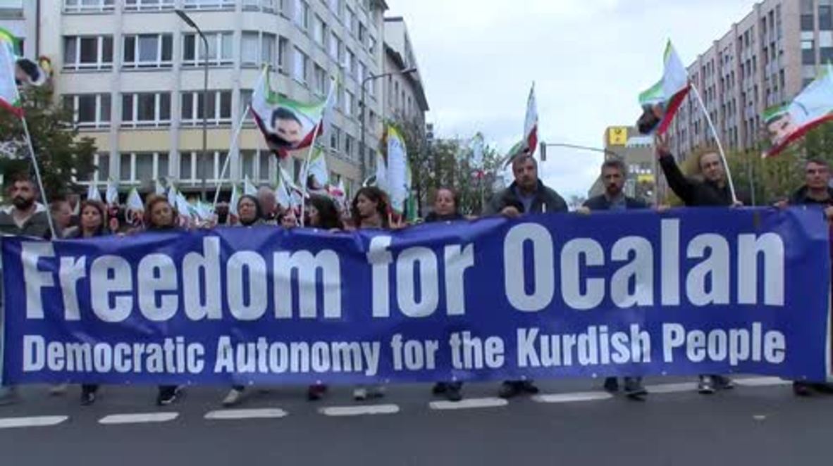 Germany: Kurds rally in Dusseldorf to demand PKK leader Ocalan's freedom