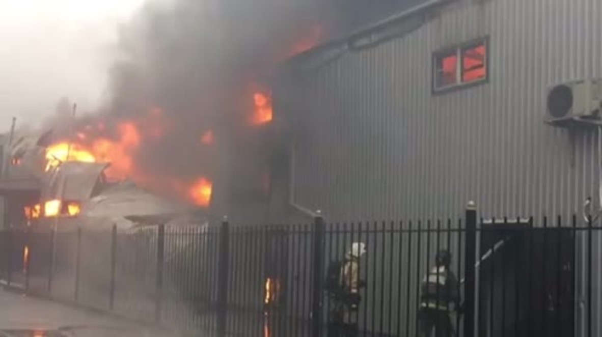 Russia: Huge fire breaks out at utility supplies market in Rostov region