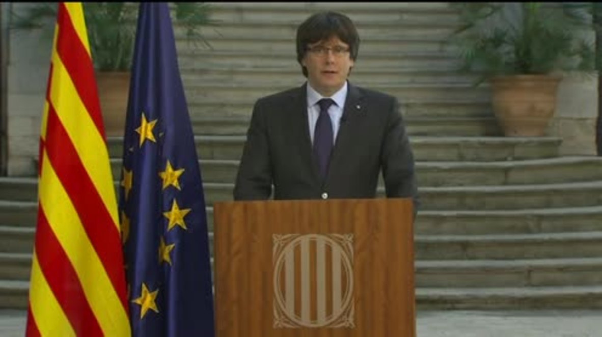 España: Puigdemont llama a oponerse democráticamente al 155.