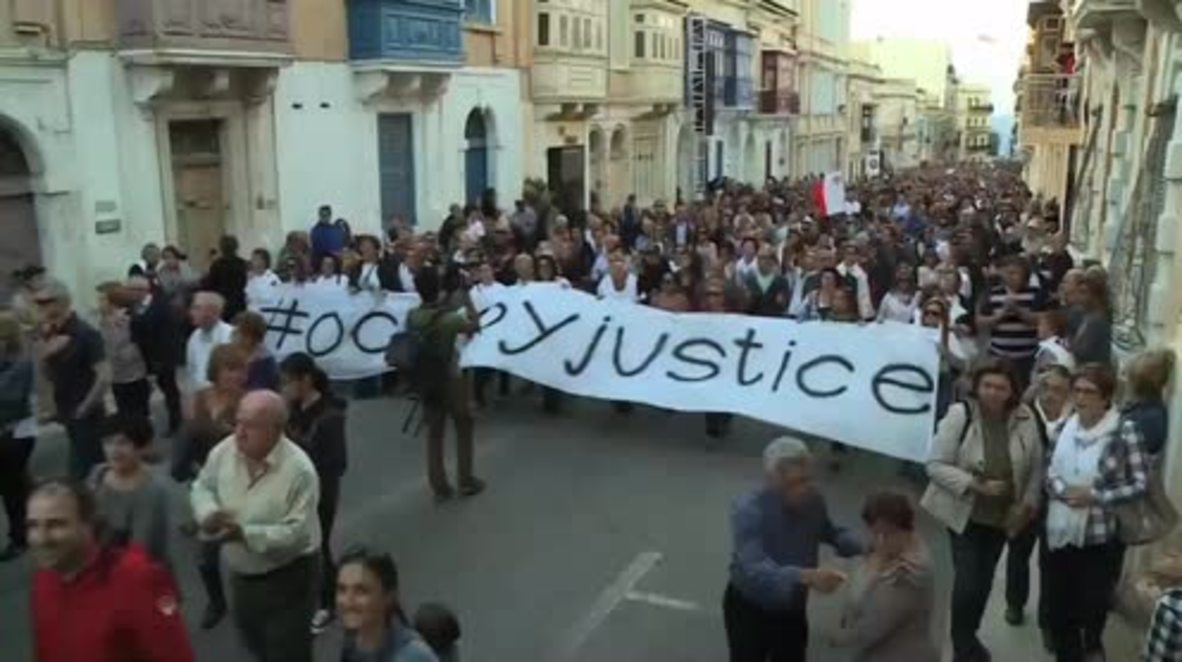 Malta: Thousands demand justice after murder of journalist Daphne Caruana Galizia