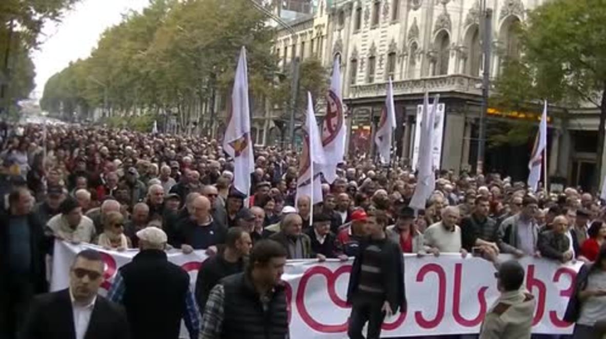 Georgia: 'Patriots' in Tbilisi rally for dialogue with Russia