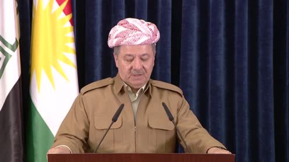 Iraq: Iraqi Kurdish leader Barzani announces resignation as KRG president