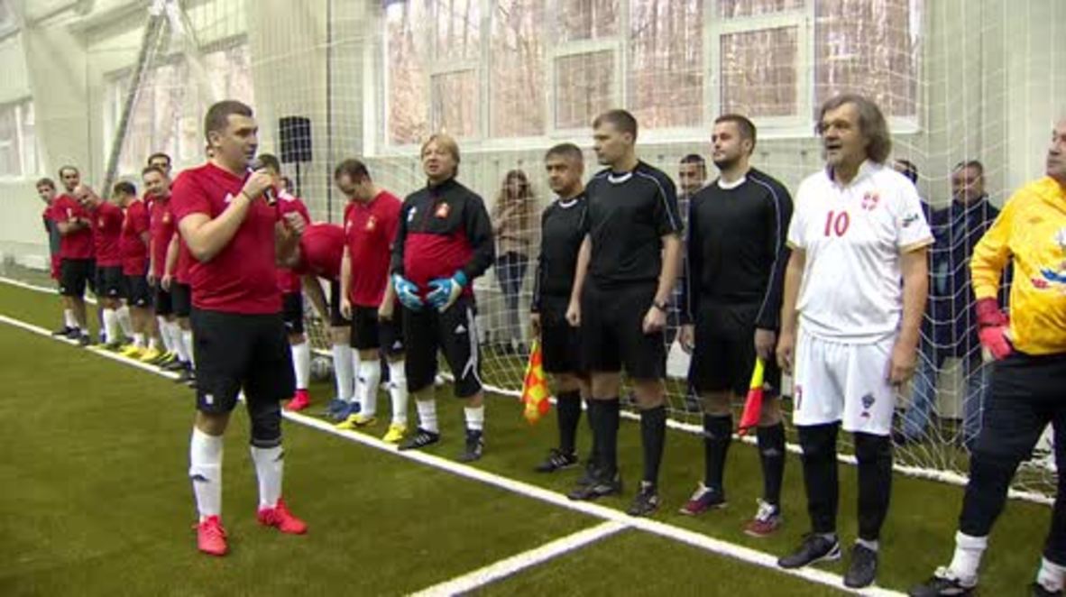 Russia: Emir Kusturica plays charity football match in Moscow Region