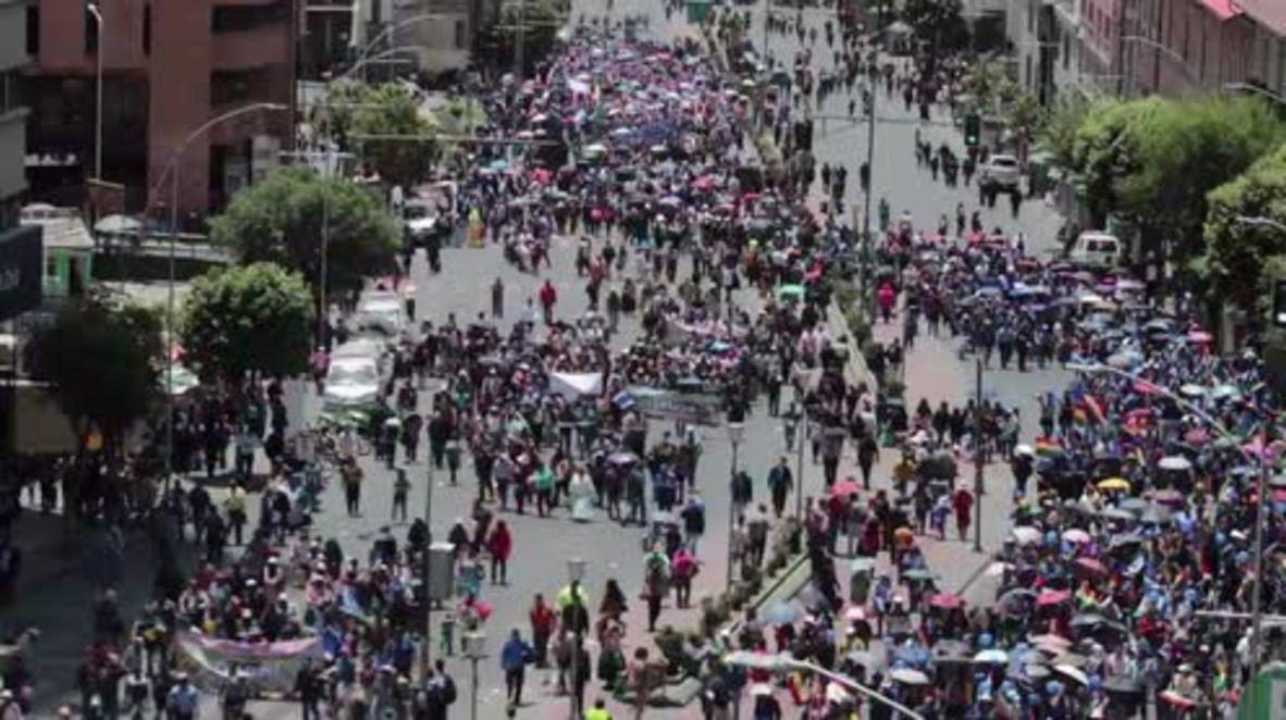 Bolivia: Thousands in La Paz march in support of Morales' 2019 presidential bid
