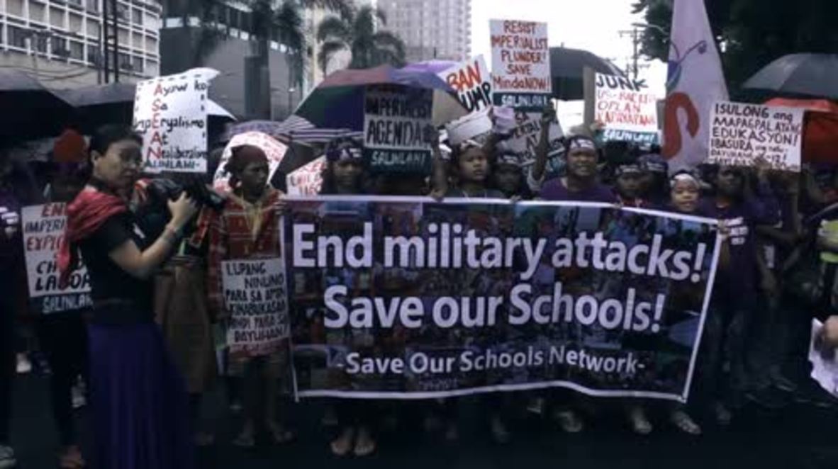 Philippines: Women protesters rally against Trump ahead of US president's ASEAN visit
