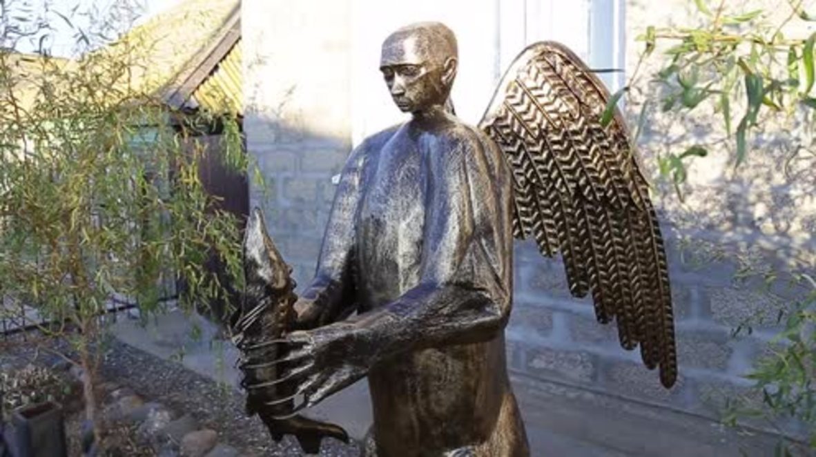 A winged-bear? Yep, this statue of Putin is the WEIRDEST thing you'll see this year