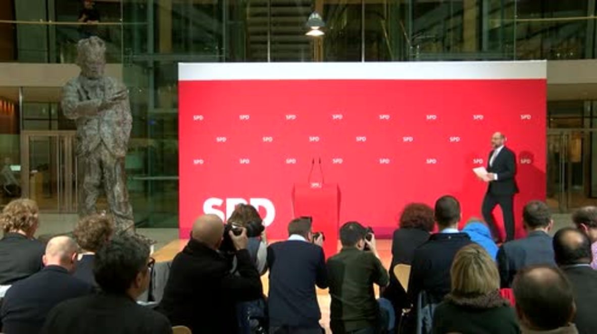Germany: Schulz says ‘all options on the table' for coalition