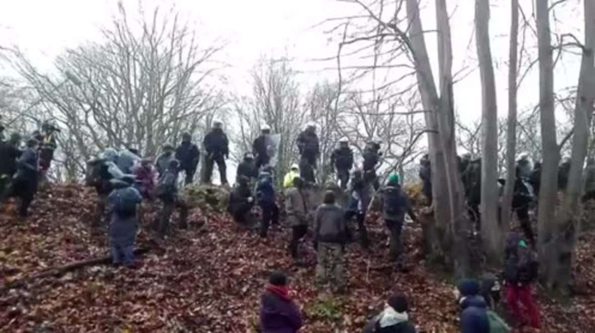 Germany: Clashes as police clear activists from forest