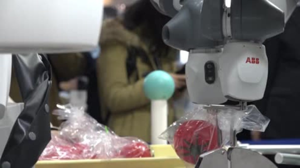 Farmhands of the future? Vegetable-packing robot shows its skills in Tokyo