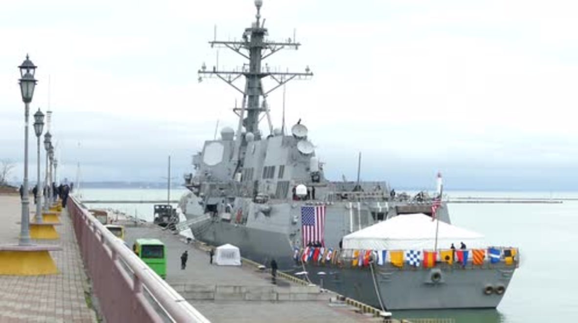 Ukraine: US destroyer James E. Williams docks in Odessa