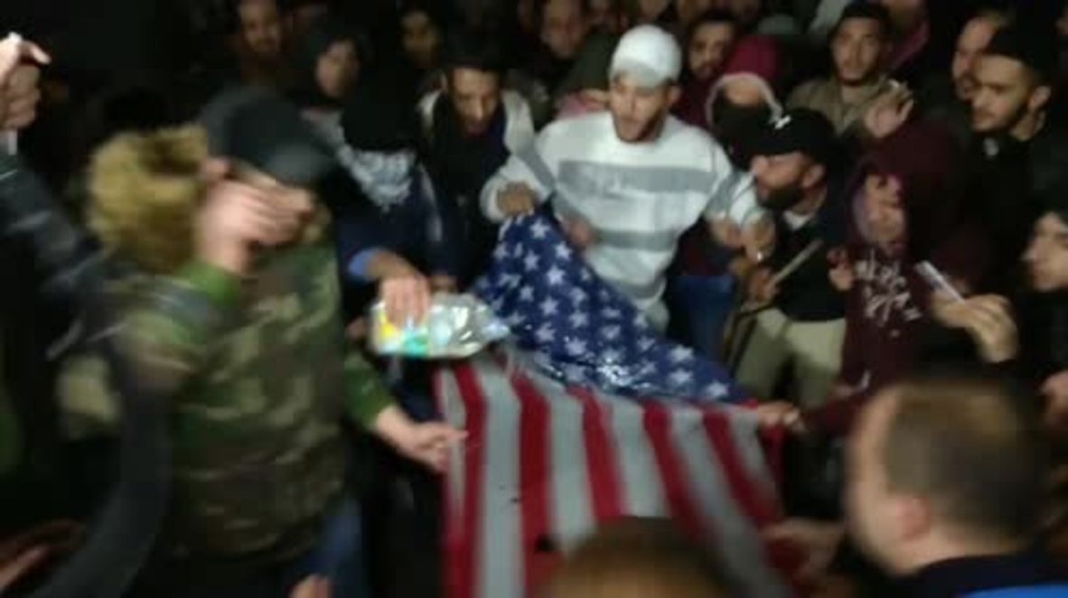State of Palestine: Protesters burn US flag after Trump’s Jerusalem declaration