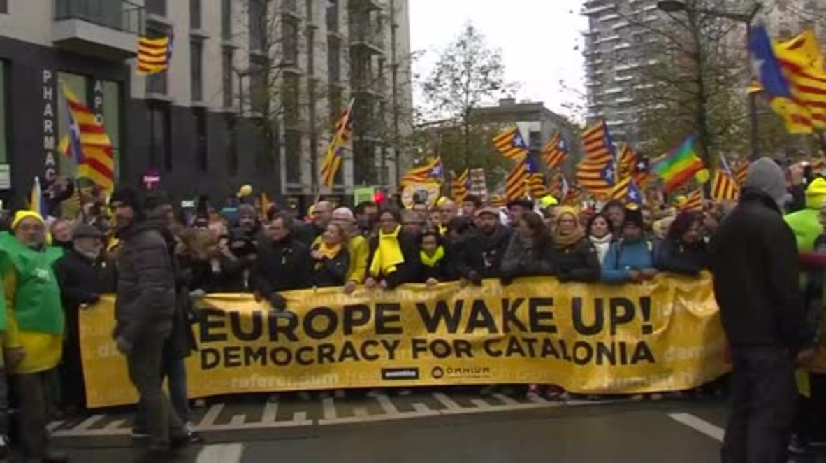 Belgium: Puigdemont and thousands of protesters demand EU backing