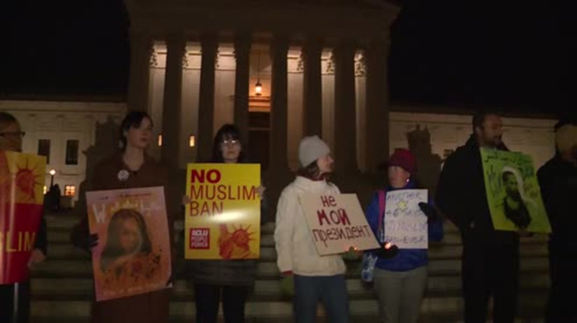 EE. UU.: Protestan frente a la Corte Suprema contra la llamada “travel ban” de Trump.