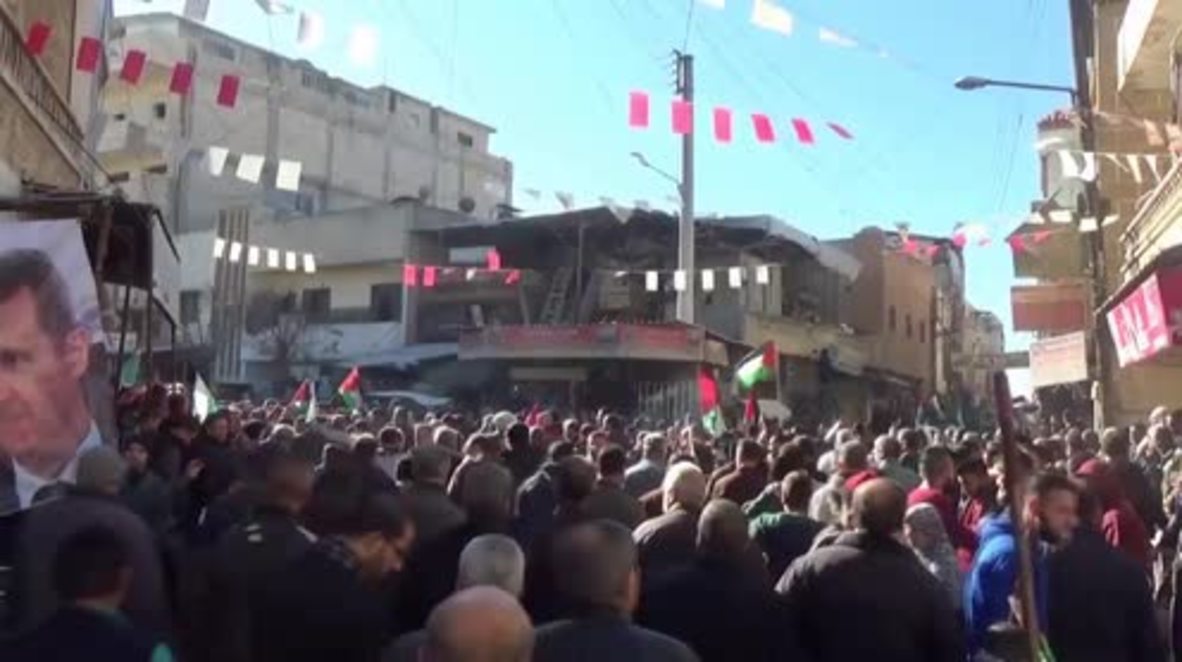 Syria: Hundreds condemn Trump Jerusalem decision in Aleppo
